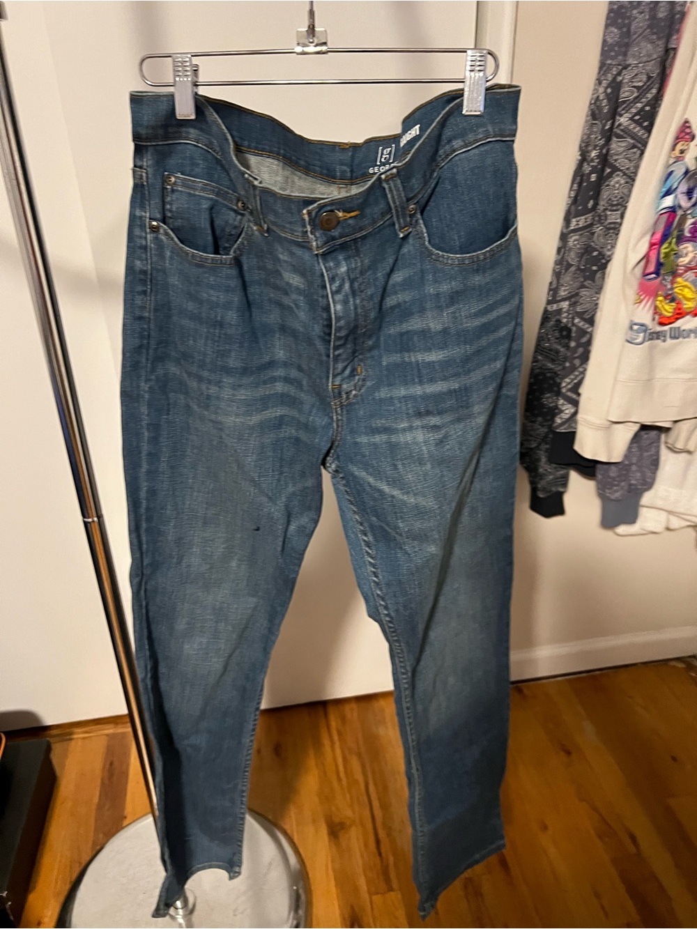 George Men's Straight Fit Jeans in Blue Wash